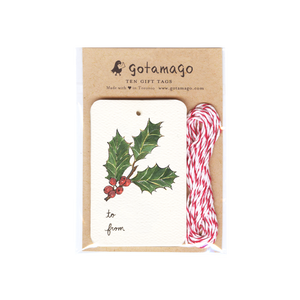 Holly Gift Tags, Set of 10