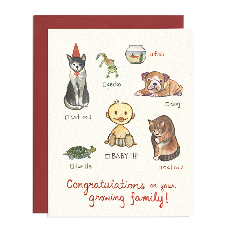 Cat Dog Baby!!! Card