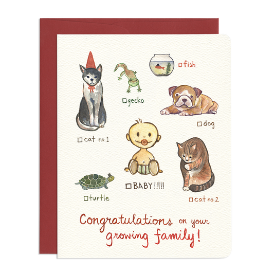 Cat Dog Baby!!! Card