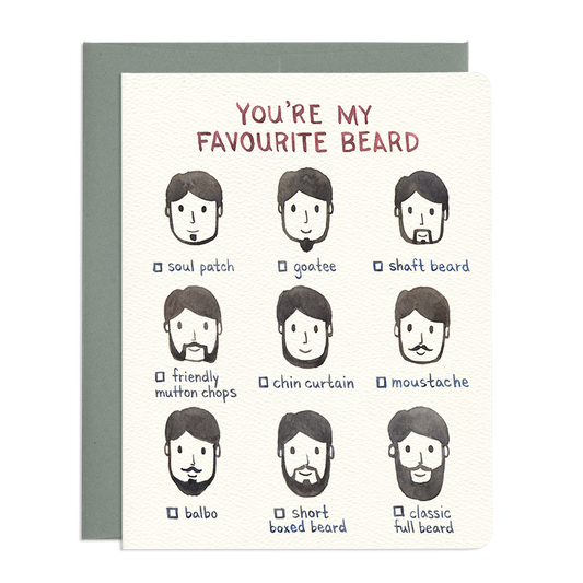 Favourite Beard Card - Gotamago Greeting Card