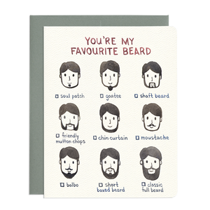 Favourite Beard Card - Greeting Card