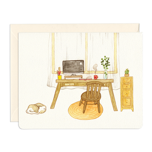 Work Nook Card- Greeting Card