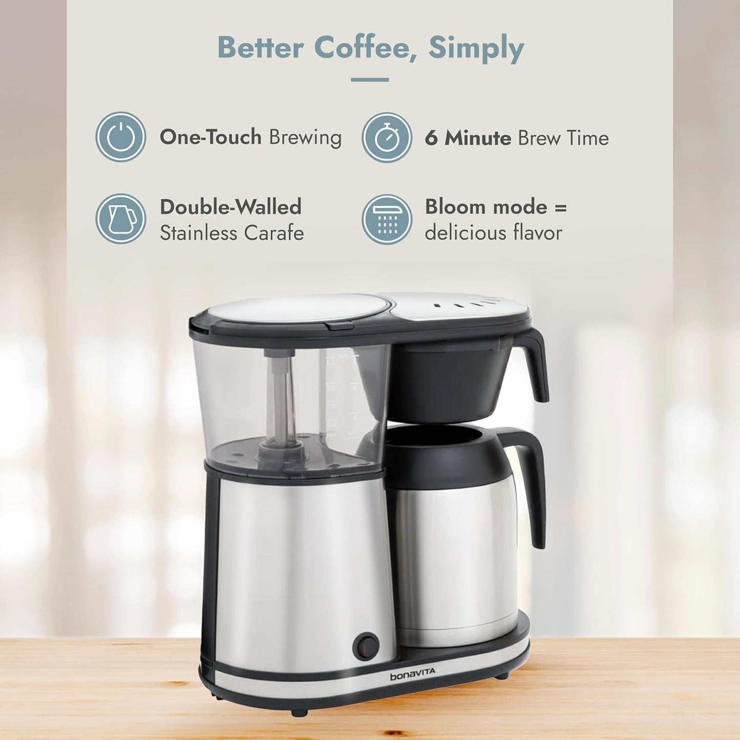 Bonavita One-Touch Coffee Brewer (8-Cup)