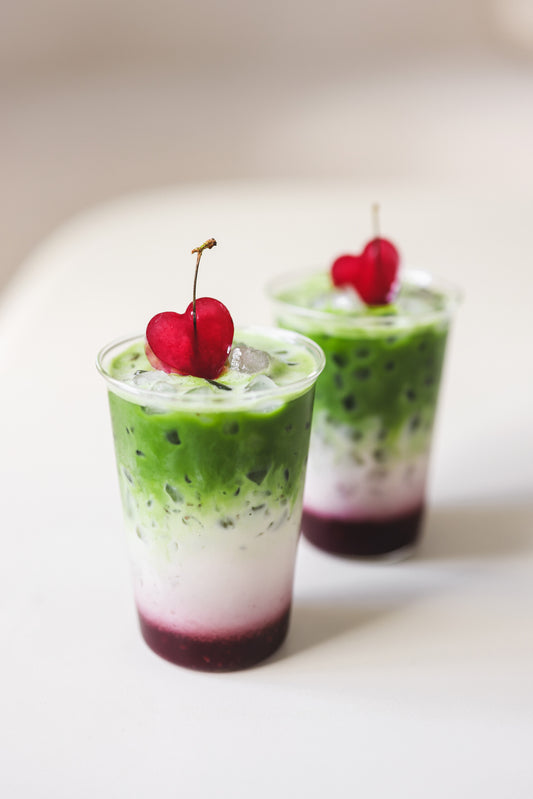 Sour Cherry Matcha Latte