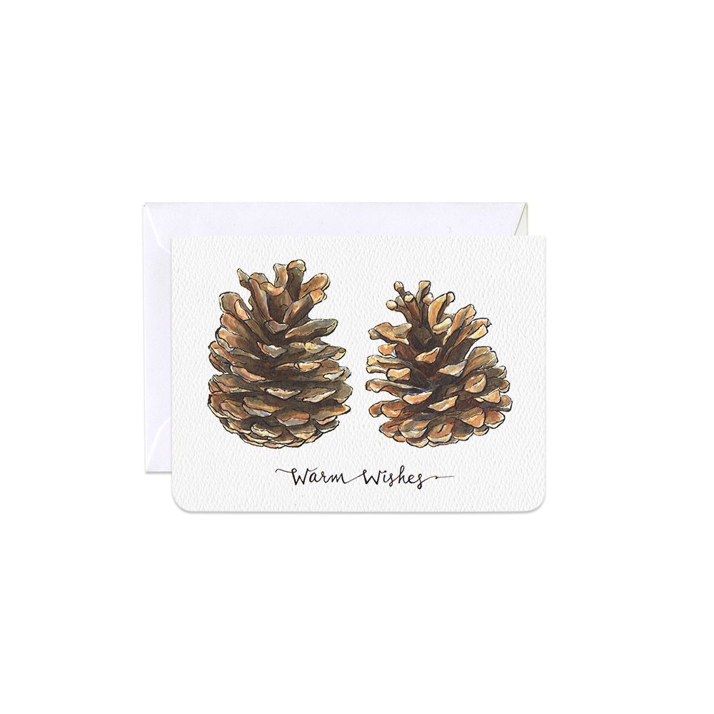 Pinecones Warm Wishes Mini Card