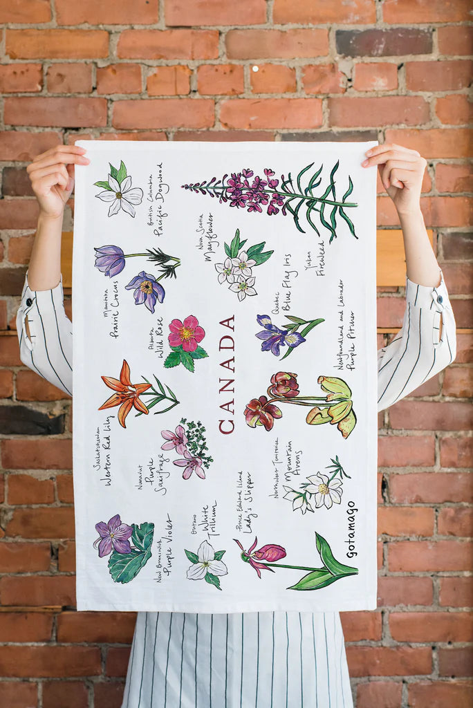 Canadian Provincial Wildflower- Tea Towel