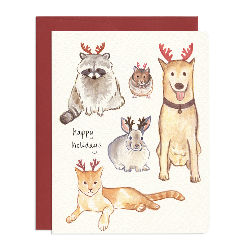 Holiday Antlers Card - Outpost Coffee Roasters