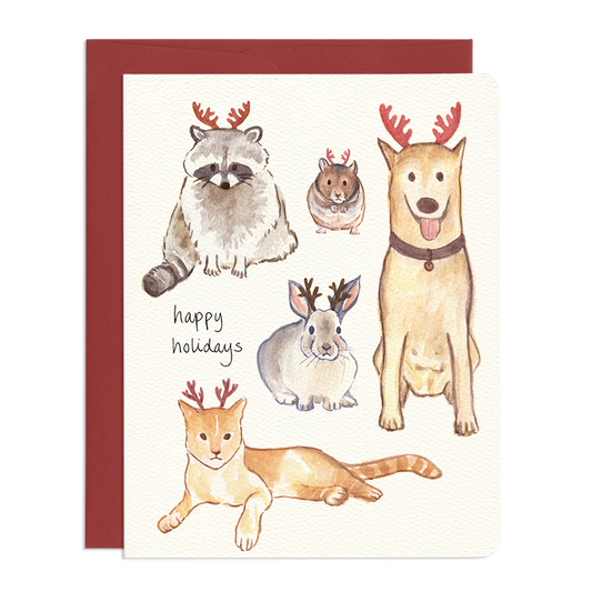 Holiday Antlers Card - Outpost Coffee Roasters