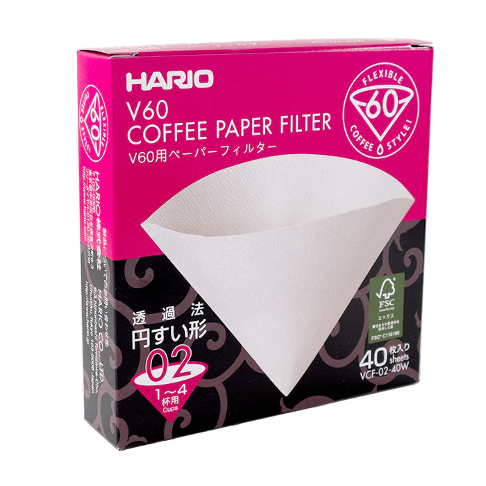 Hario V60-02 Paper Filters - 40pk - Outpost Coffee Roasters